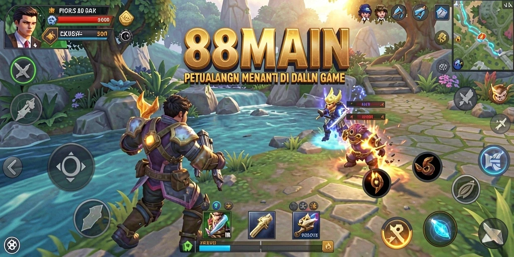 Screenshot gameplay 88MAIN menunjukkan aksi petualangan yang mendebarkan.