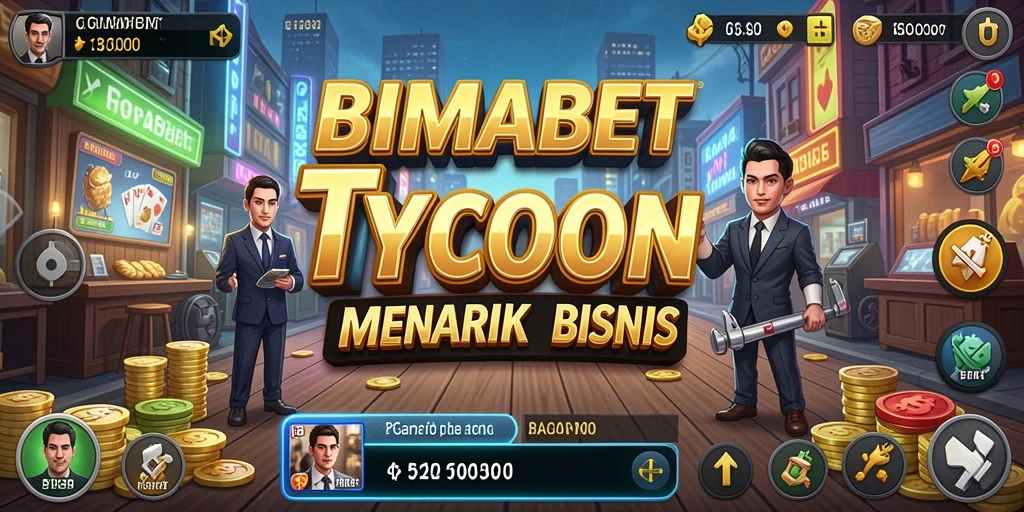 Screenshot gameplay BIMABET yang menunjukkan elemen strategis Tycoon.