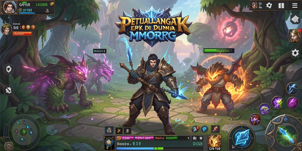 Screenshot gameplay menunjukkan aksi seru di dunia MMORPG.