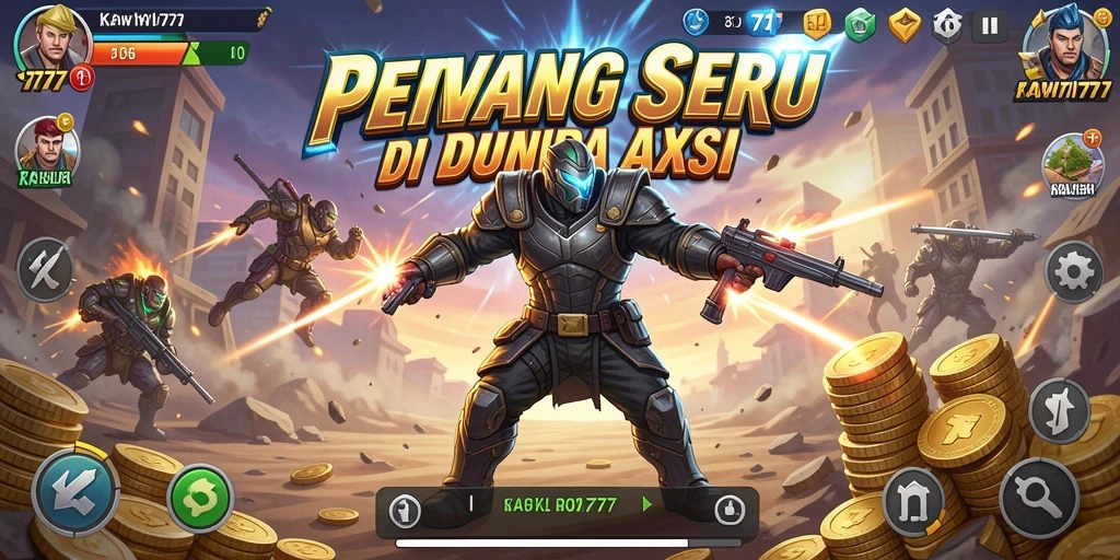 Screenshot menampilkan pertempuran seru dalam KAWI777.