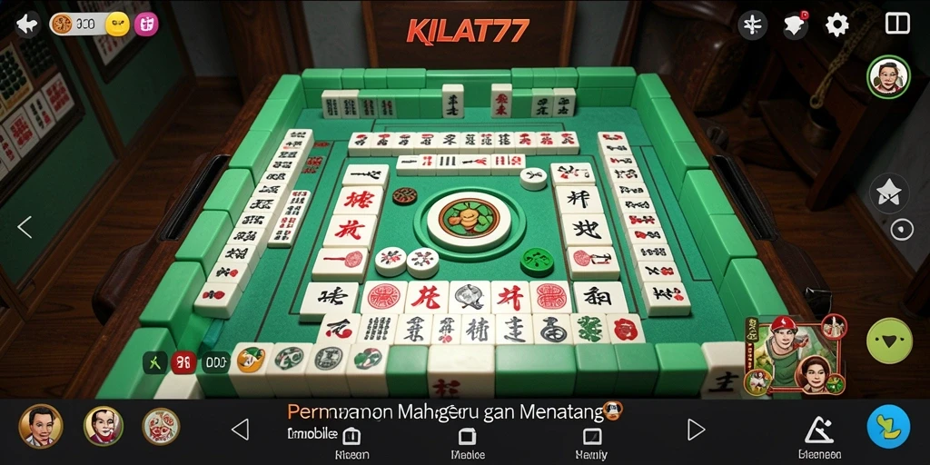 Tampilan menarik dari gameplay Mahjong KILAT77 yang penuh warna.