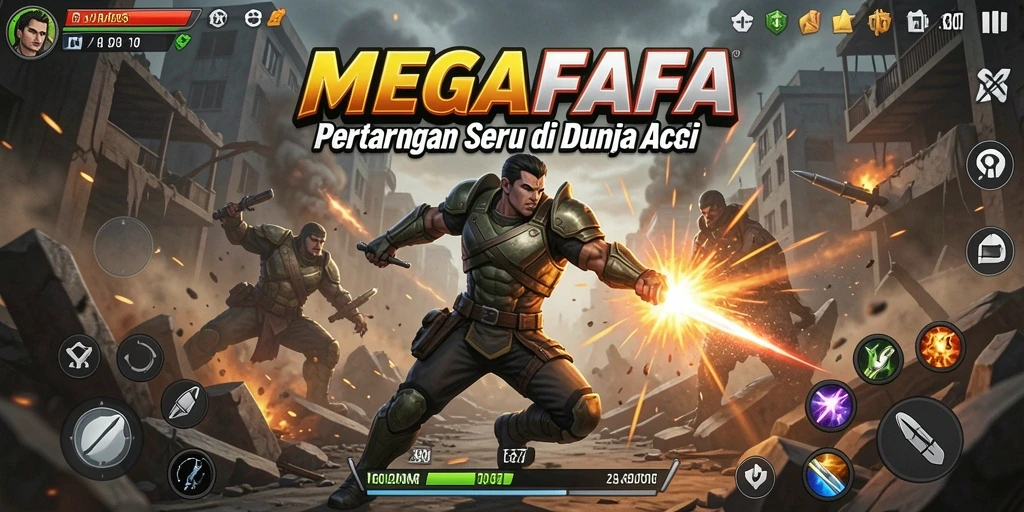 Screenshot menunjukkan gameplay seru dari MEGAFAFA.