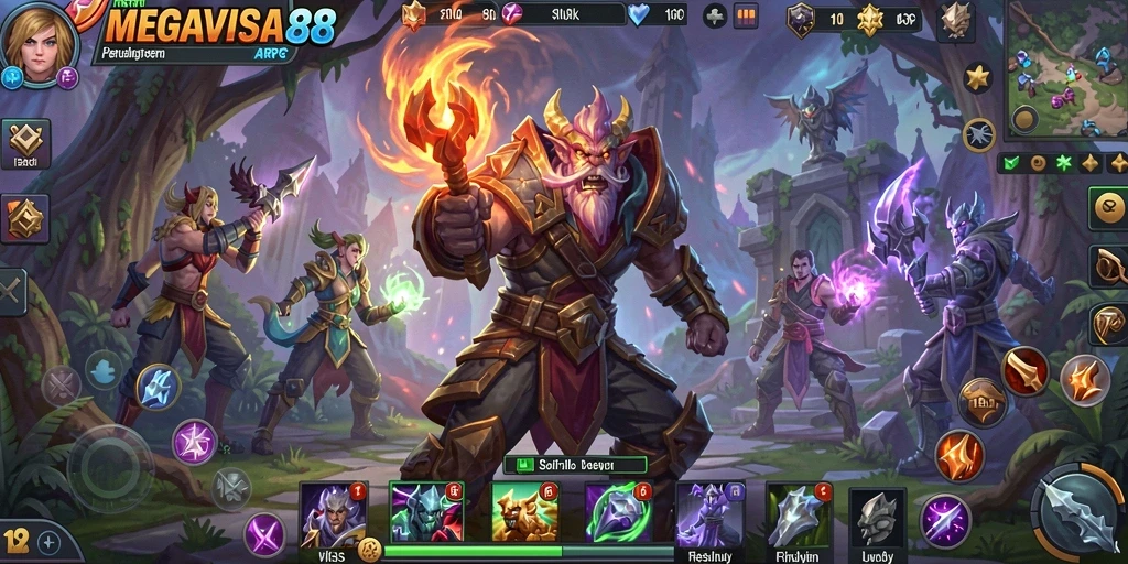 Tampilan gameplay memukau dari MEGAVISA88 dalam aksi petualangan ARPG.