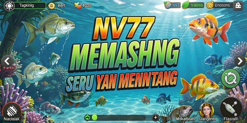 Tampilan gameplay NV77 dengan pengalaman memancing yang mendebarkan.