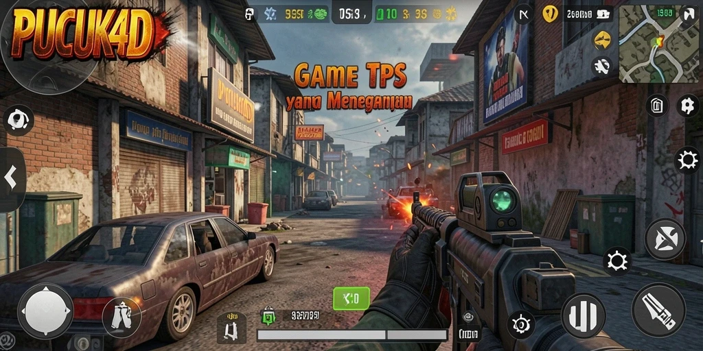 Screenshot gameplay PUCUK4D menampilkan aksi tembak-menembak yang seru.