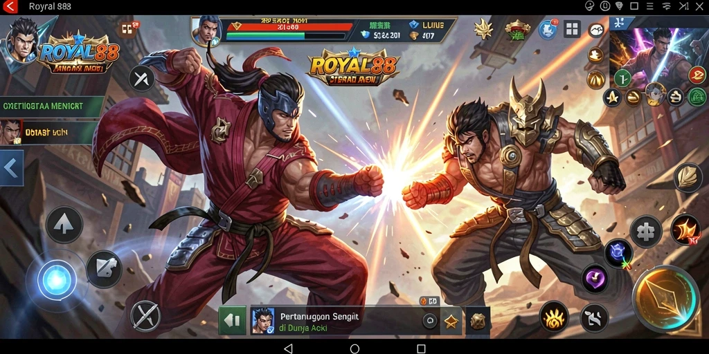 Tampilan gameplay seru dan grafis memukau dalam ROYAL88.