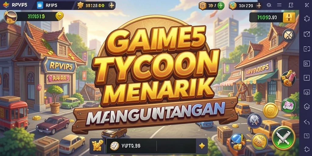 Screenshot utama RPVIP5 menampilkan gameplay pengelolaan usaha yang mendalam.