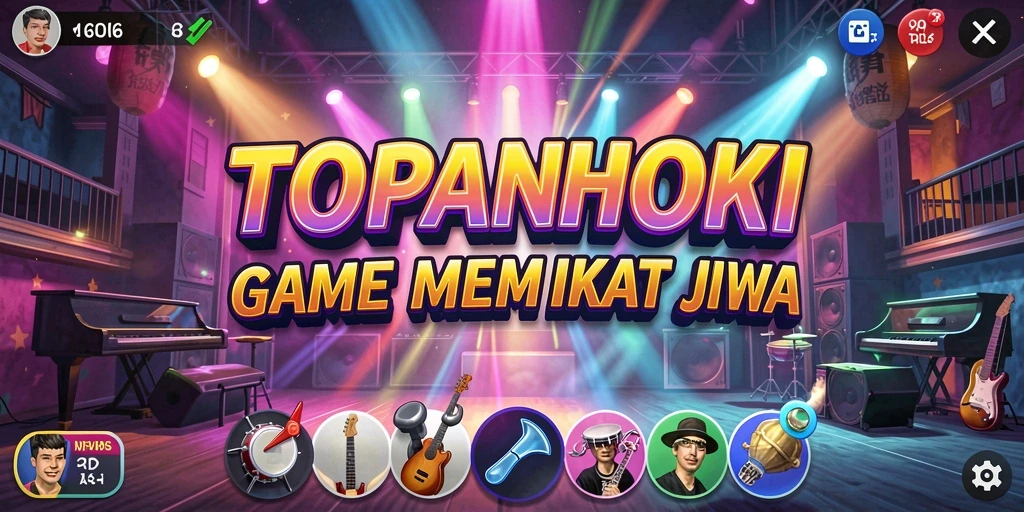 Tampilan gameplay TOPANHOKI yang penuh warna dan interaktif.