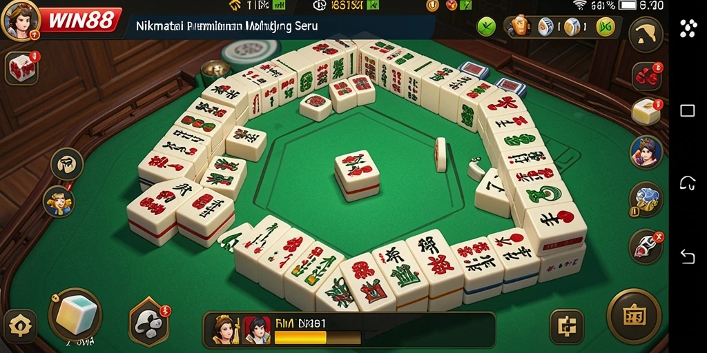 Tampilan menarik dari gameplay Mahjong di WIN88.